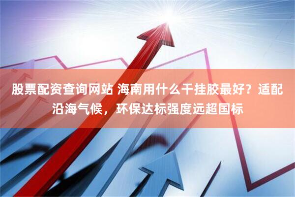 股票配资查询网站 海南用什么干挂胶最好？适配沿海气候，环保达标强度远超国标